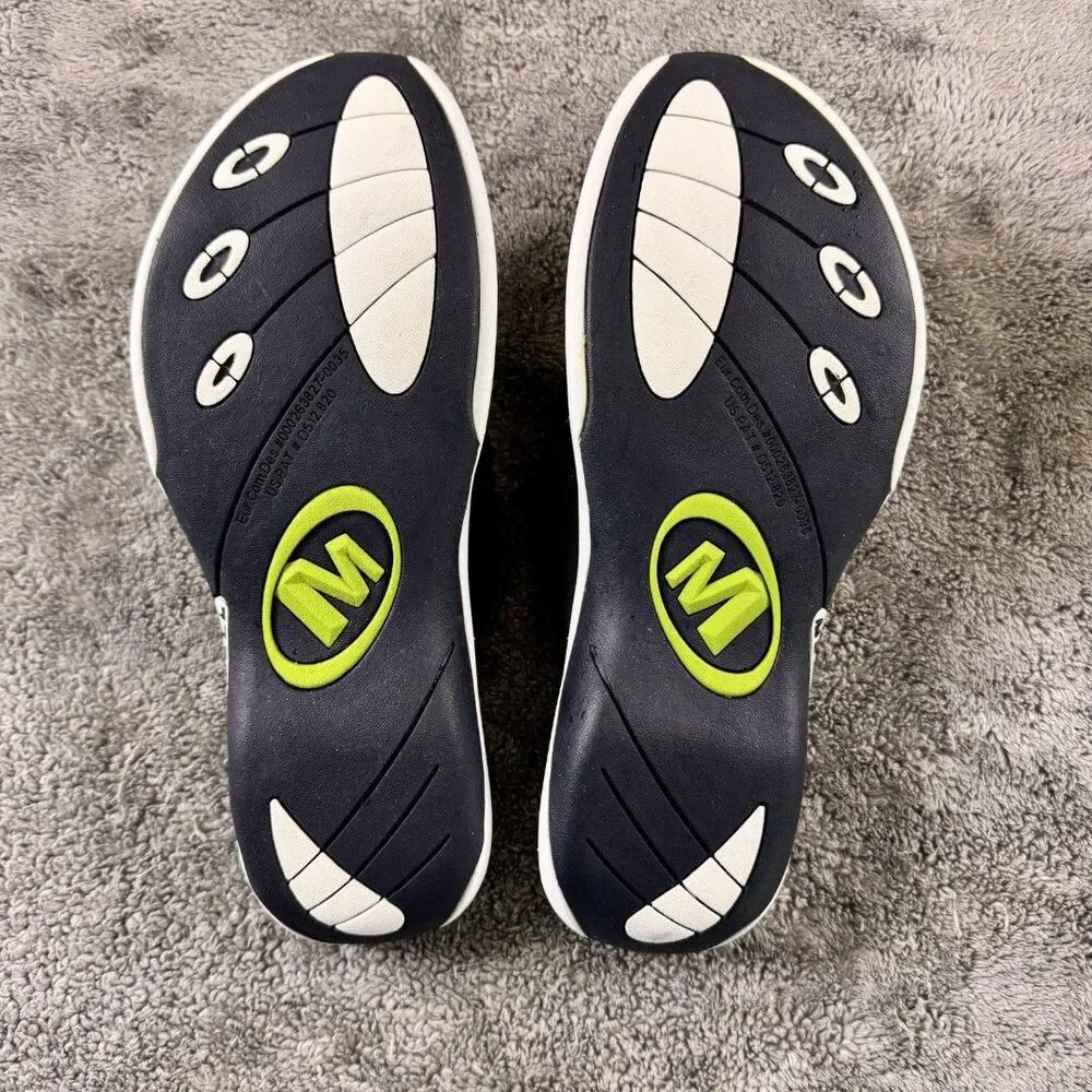 Merrell Nubuck Leather Comfort Thong Sandals Navy Women’s Size 10 Medium Q-Form